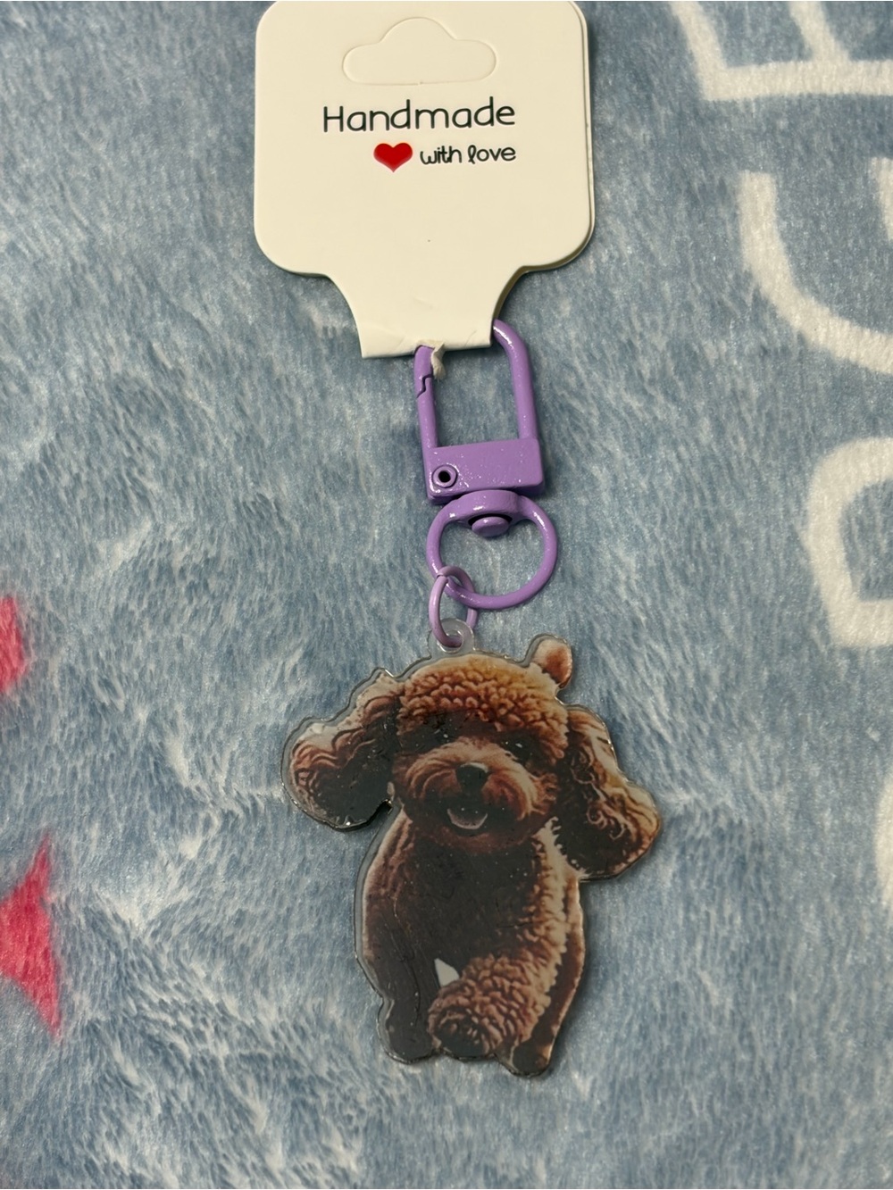 Adorable Poodle Dog Backpack Charm NWT